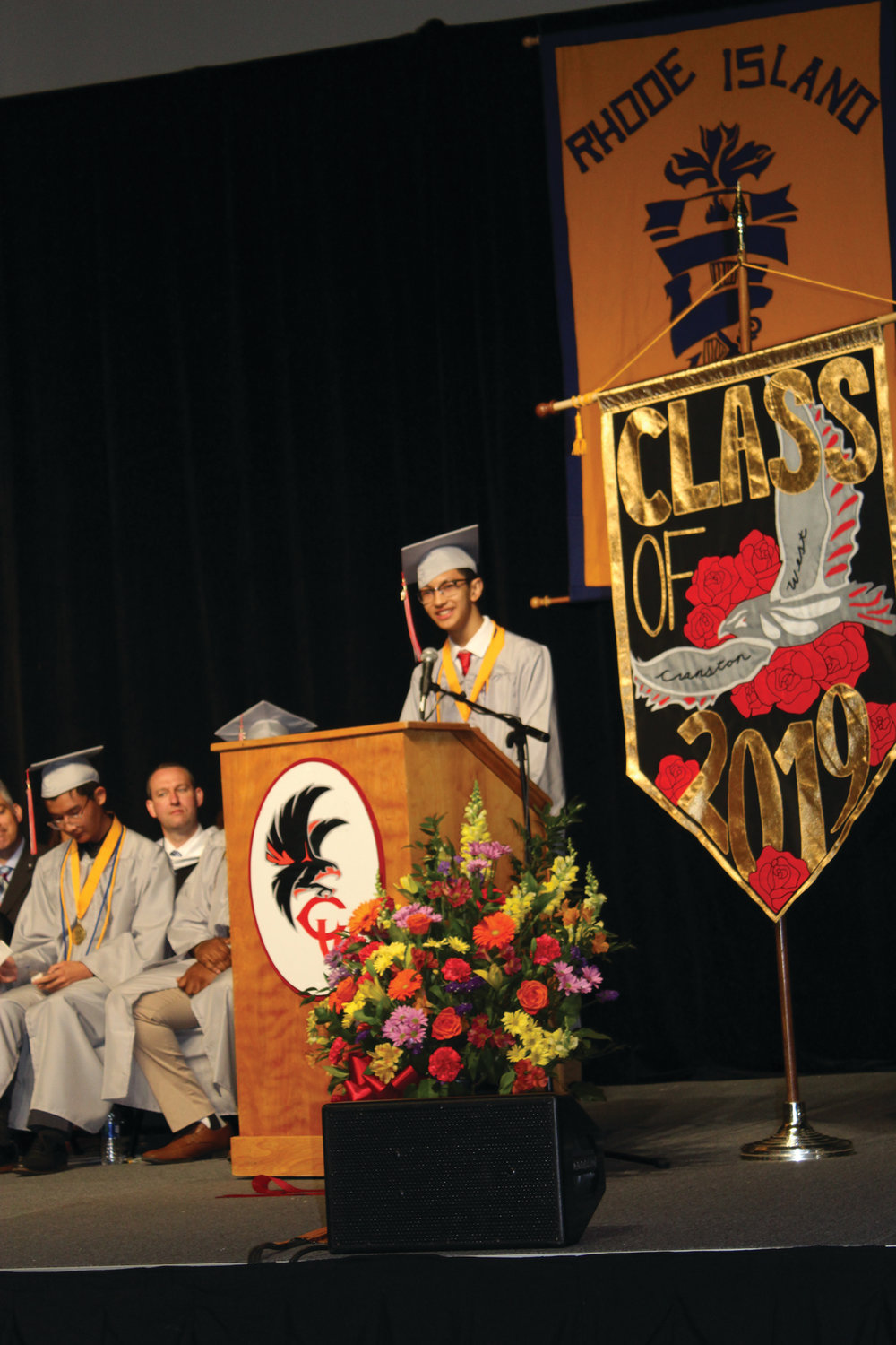 INSPIRED AND INSPIRING: Valedictorian Virak Pond-Tor spoke about how participating in a school sport helped build his character, and of how his parents and others have inspired him.